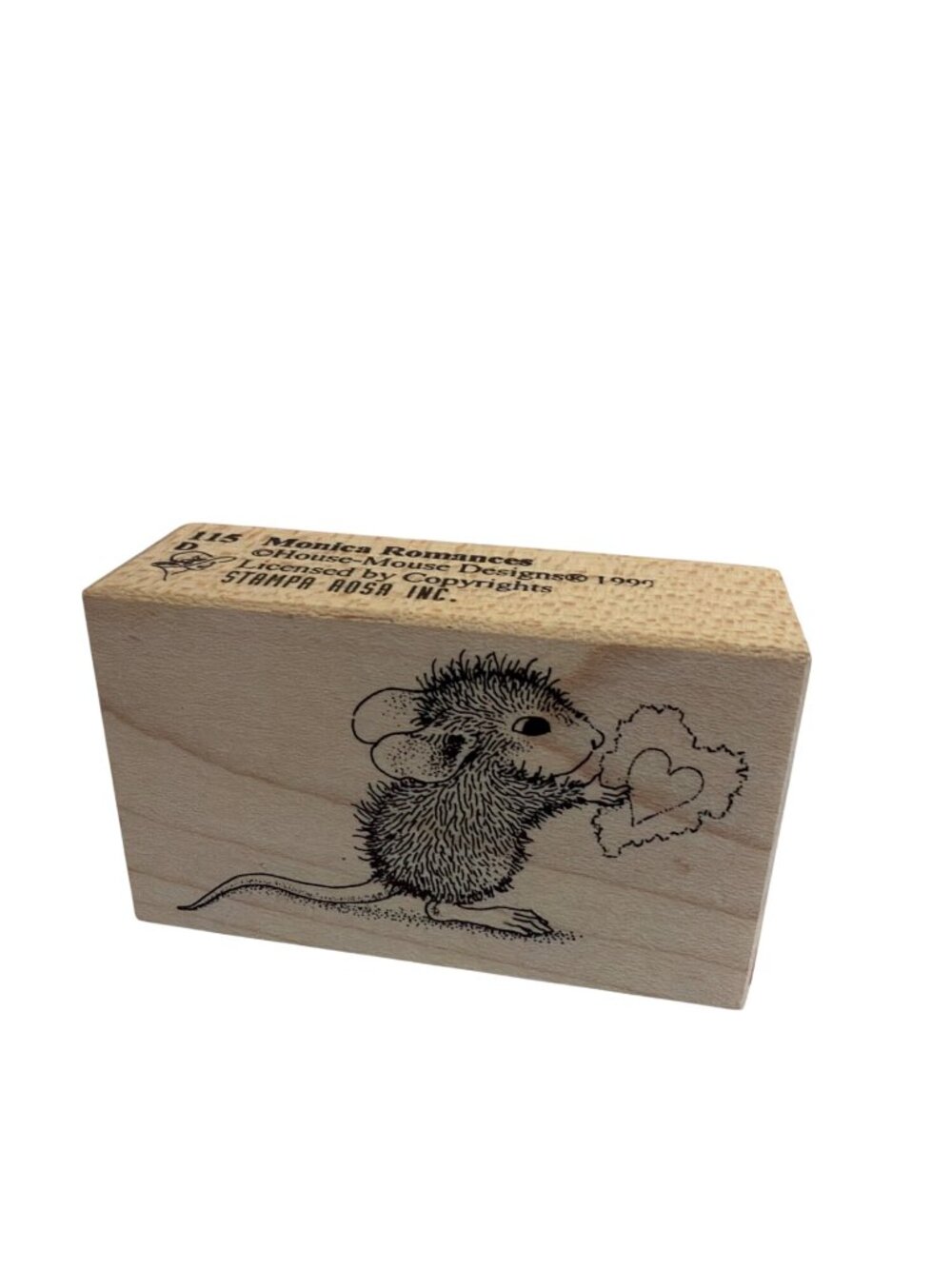 House Mouse Stamp Monica Romances 1997 Arts and Crafts Stamping 3"